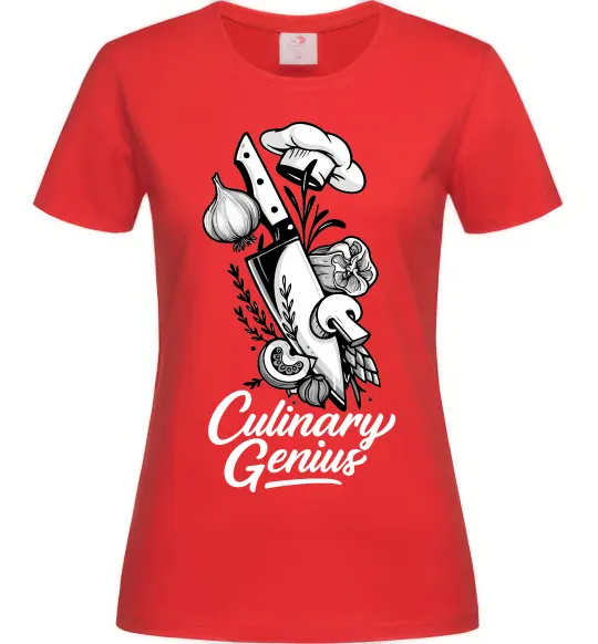 Жіноча футболка Culinary genius Червоний фото