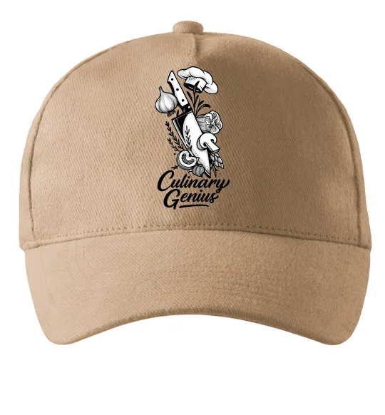 Кепка Culinary genius Пісочний фото