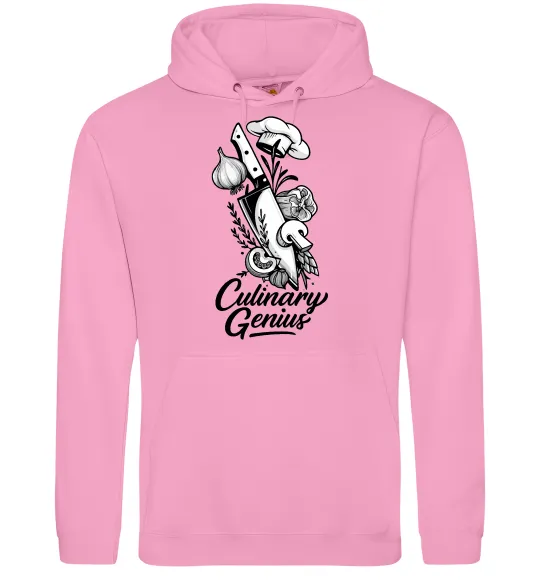 Мужская толстовка (худи) Culinary genius Розовый фото
