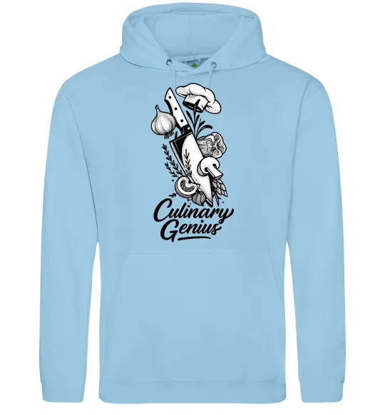 Мужская толстовка (худи) Culinary genius Голубой фото