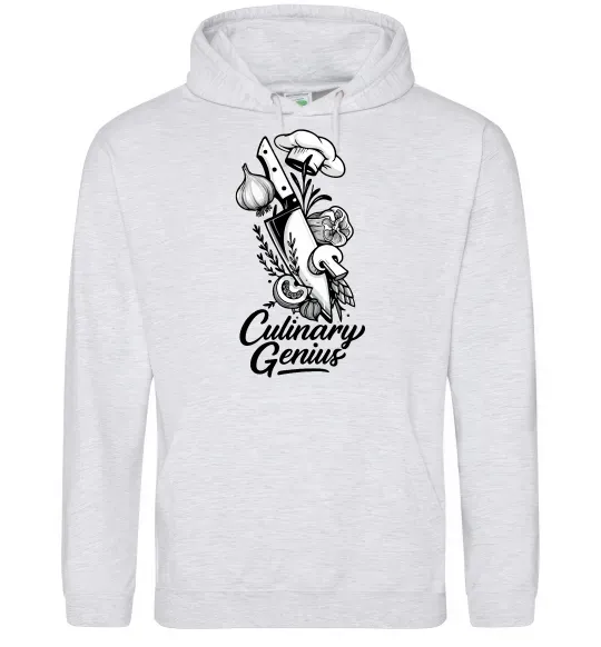 Жіноча толстовка (худі) Culinary genius Сірий меланж фото