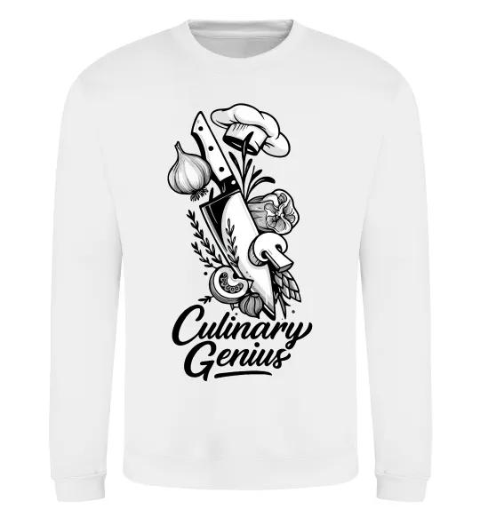 Свитшот Culinary genius Белый фото