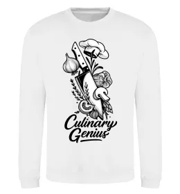 Світшот Culinary genius Білий фото