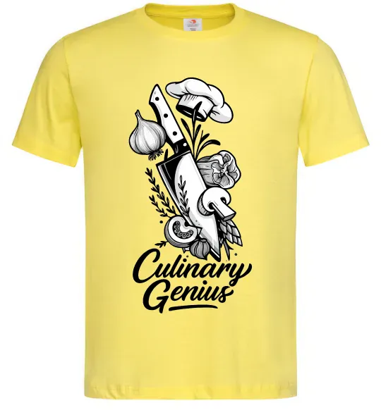 Чоловіча футболка Culinary genius Лимонний фото