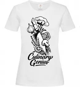 Женская футболка Culinary genius Белый фото