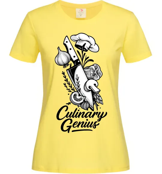 Жіноча футболка Culinary genius Лимонний фото