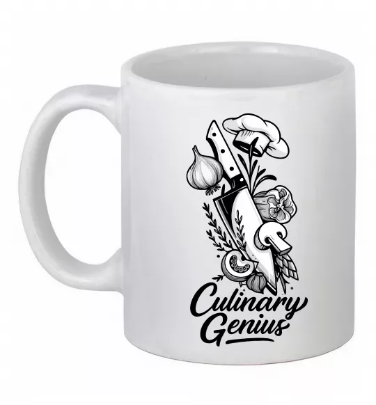 Чашка керамічна Culinary genius Білий фото