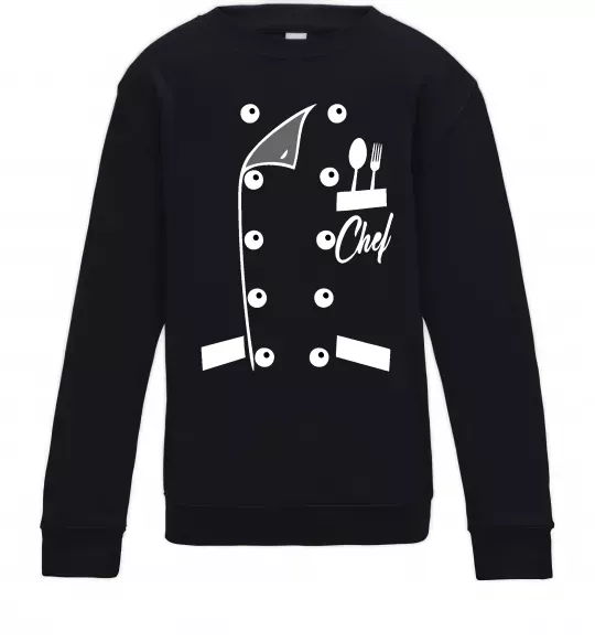 Детский Свитшот Кітель шефа Черный фото
