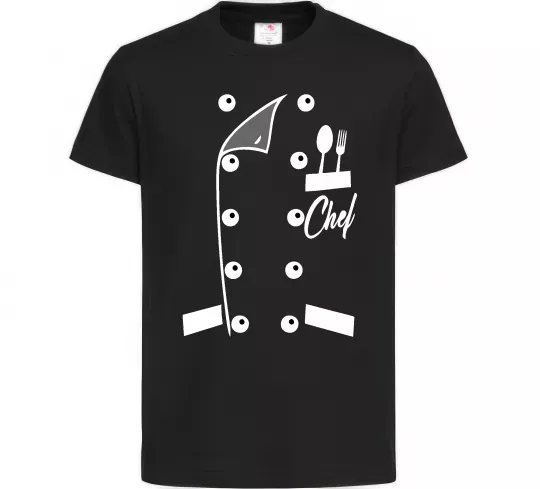 Дитяча футболка Кітель шефа Чорний фото