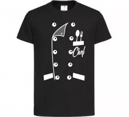 Детская футболка Кітель шефа Черный фото