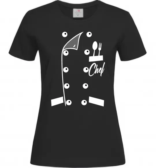 Женская футболка Кітель шефа Черный фото