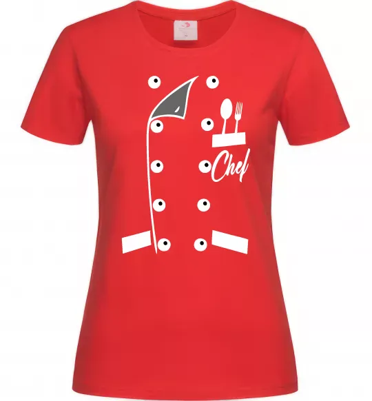 Женская футболка Кітель шефа Красный фото