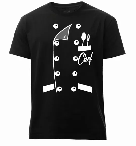 Чоловіча преміум футболка Кітель шефа Чорний фото