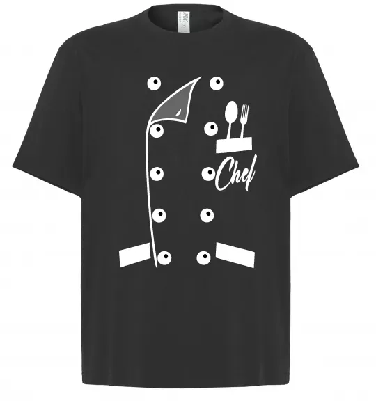 Футболка Оверсайз Кітель шефа Черный фото