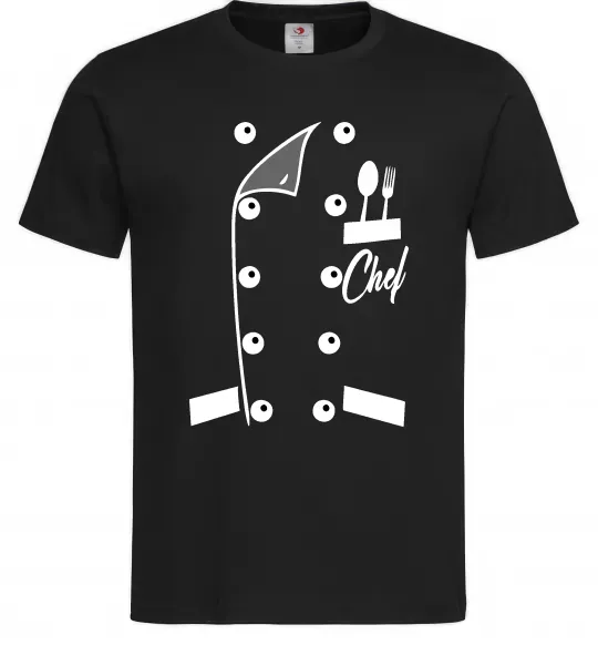 Чоловіча футболка Кітель шефа Чорний фото