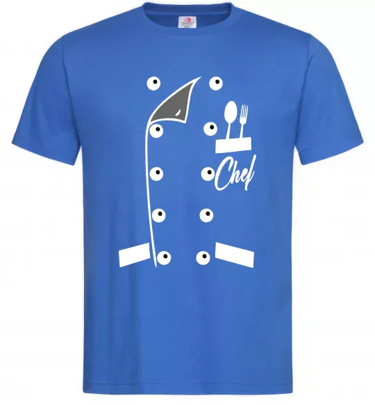 Чоловіча футболка Кітель шефа Яскраво-синій фото