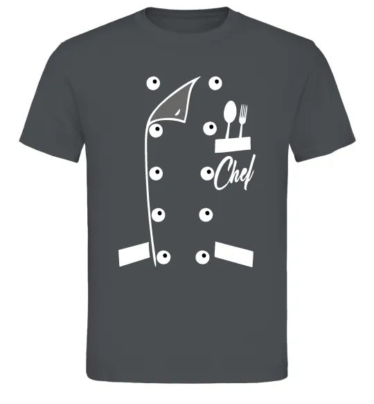 Чоловіча футболка Кітель шефа Графіт фото
