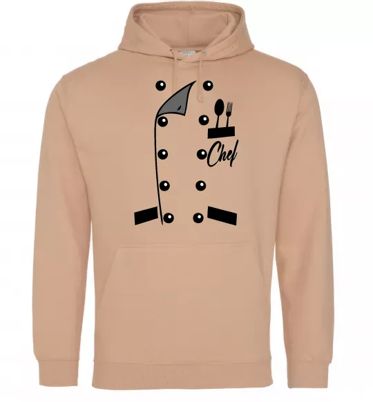 Чоловіча толстовка (худі) Кітель шефа Пісочний фото