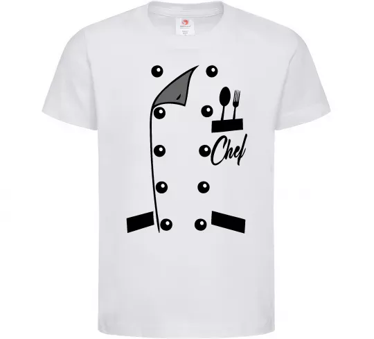 Дитяча футболка Кітель шефа Білий фото