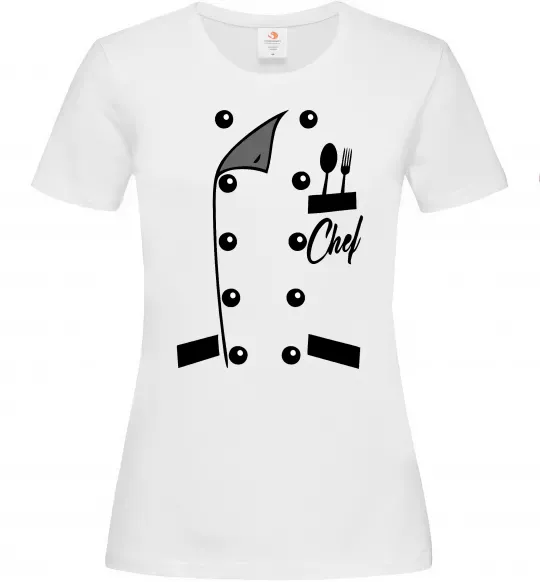 Женская футболка Кітель шефа Белый фото