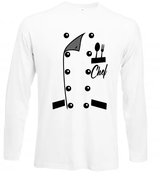 Лонгслів Кітель шефа Білий фото