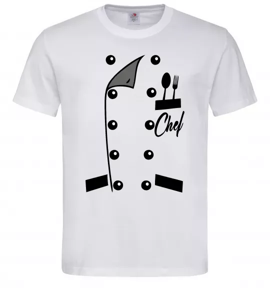 Чоловіча футболка Кітель шефа Білий фото