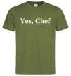 Чоловіча футболка Yes, Chef Оливковий фото