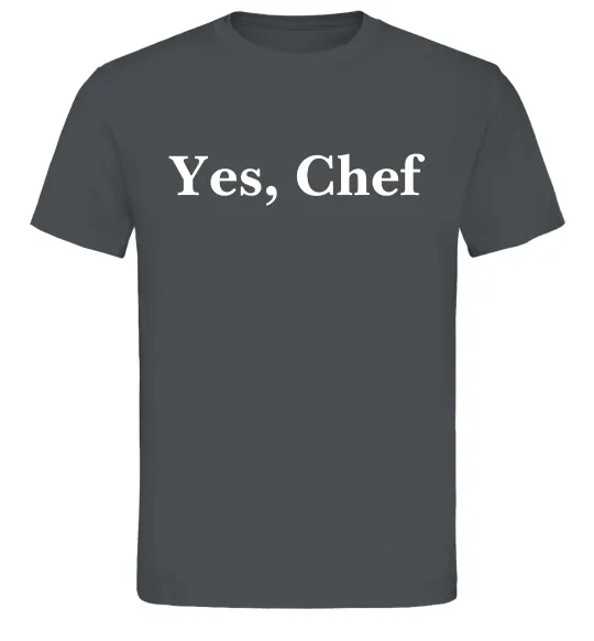 Чоловіча футболка Yes, Chef Графіт фото