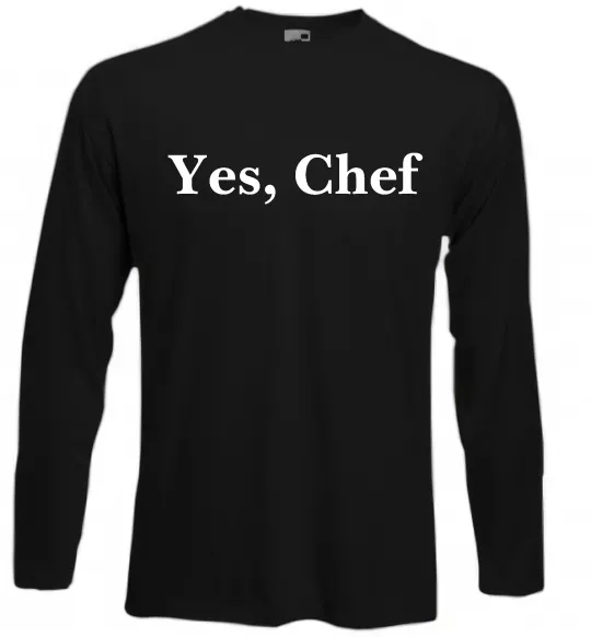 Лонгслів Yes, Chef Чорний фото
