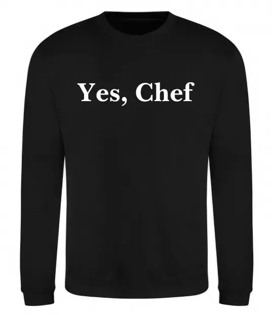 Світшот Yes, Chef Чорний фото