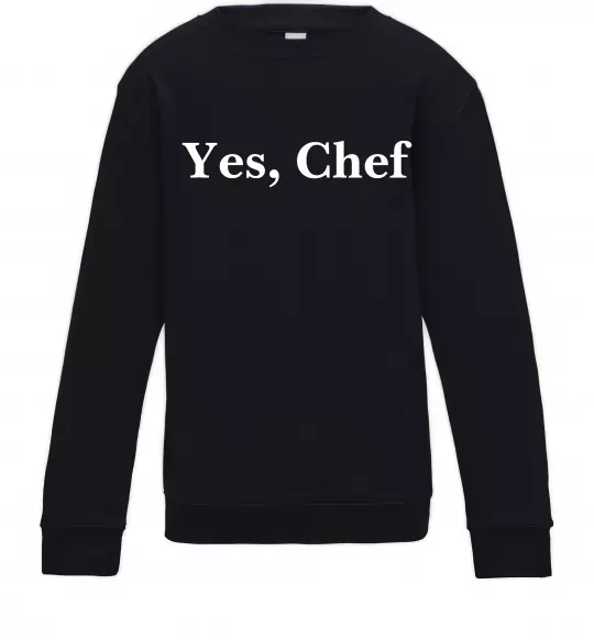 Дитячий світшот Yes, Chef Чорний фото