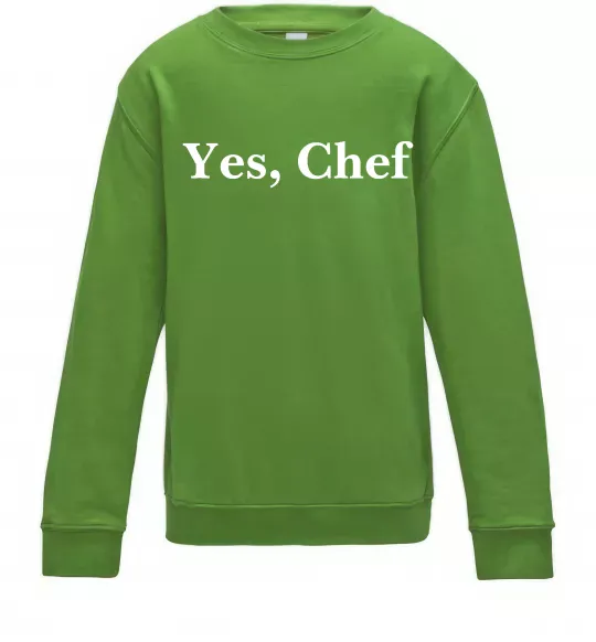 Дитячий світшот Yes, Chef Лаймовий фото