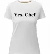 Жіноча преміум футболка Yes, Chef Білий фото