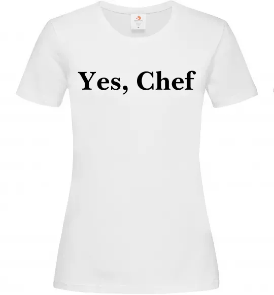 Жіноча футболка Yes, Chef Білий фото