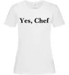 Жіноча футболка Yes, Chef Білий фото