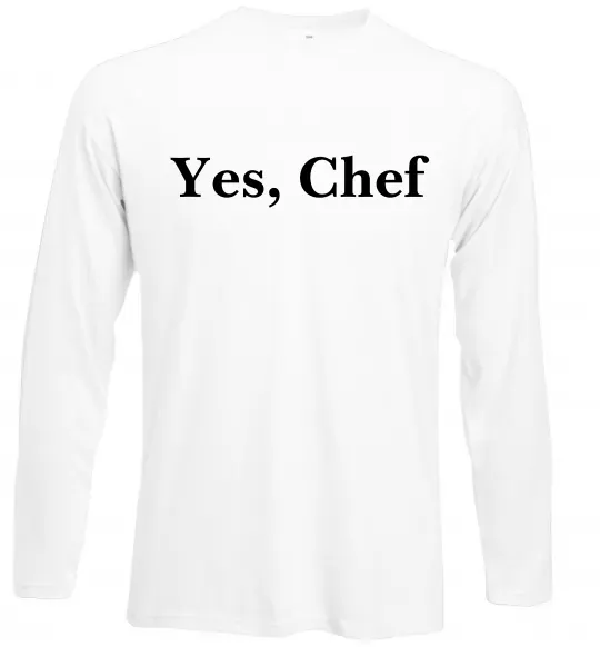 Лонгслів Yes, Chef Білий фото