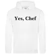 Чоловіча толстовка (худі) Yes, Chef Білий фото