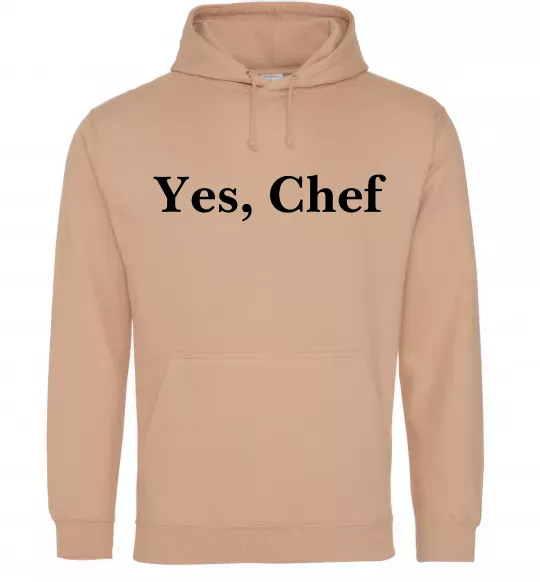 Чоловіча толстовка (худі) Yes, Chef Пісочний фото
