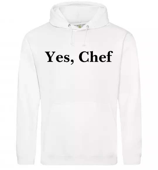 Жіноча толстовка (худі) Yes, Chef Білий фото