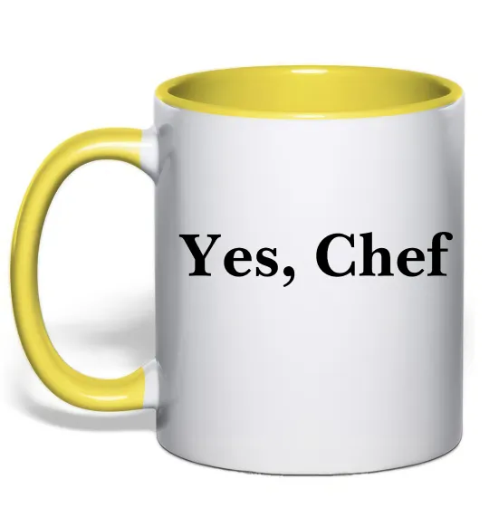 Чашка с цветной ручкой Yes, Chef Лимонный фото