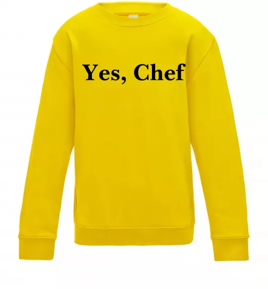 Дитячий світшот Yes, Chef Сонячно жовтий фото