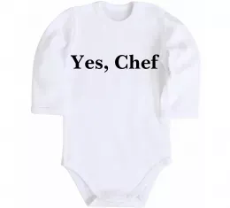 Дитячий бодік Yes, Chef Білий фото