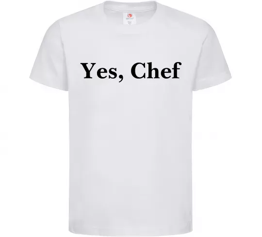 Детская футболка Yes, Chef Белый фото