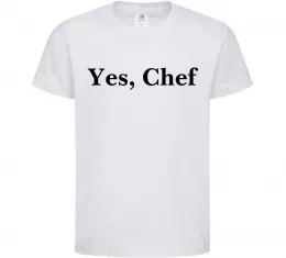 Детская футболка Yes, Chef Белый фото