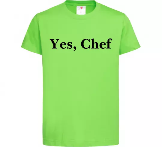 Детская футболка Yes, Chef Лаймовый фото