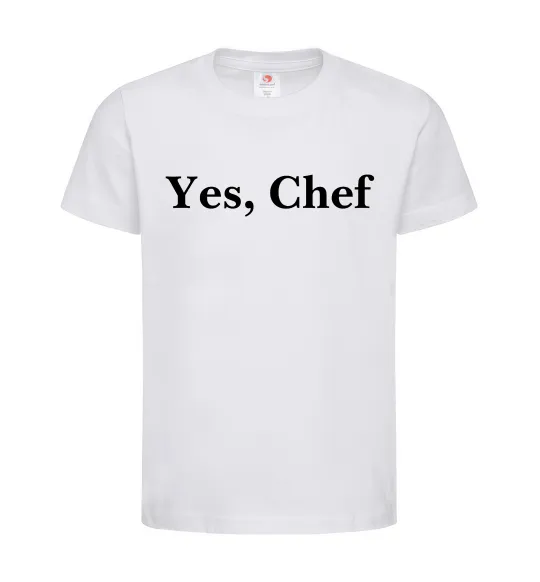 Детская футболка Yes, Chef Белый фото