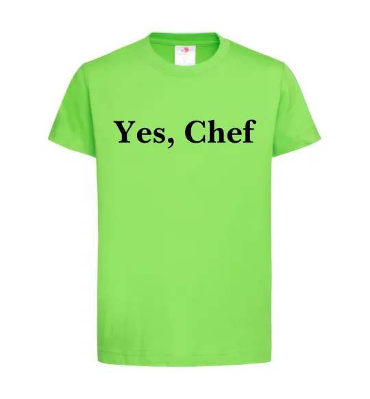 Детская футболка Yes, Chef Лаймовый фото