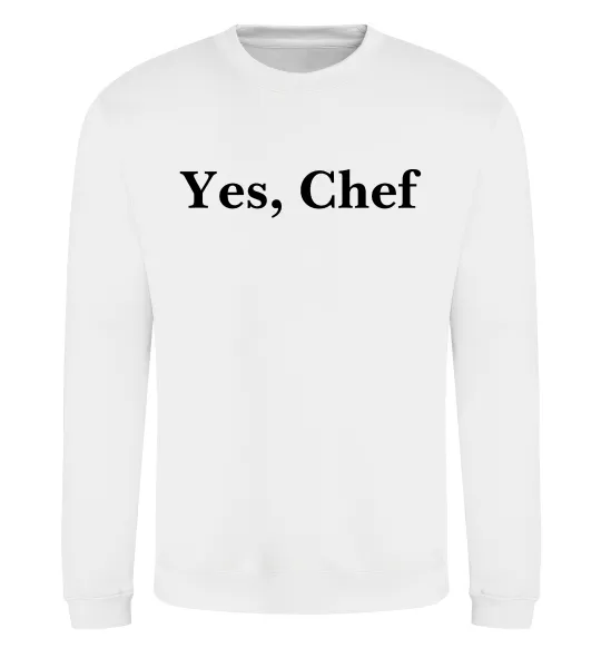 Світшот Yes, Chef Білий фото