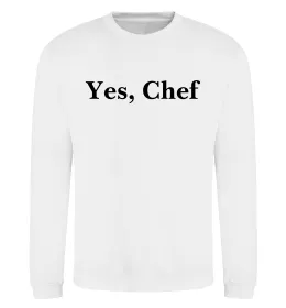 Свитшот Yes, Chef Белый фото