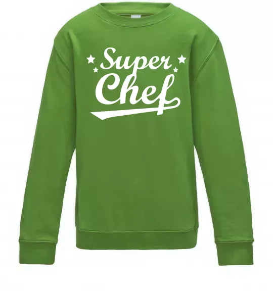Дитячий світшот Super Chef Лаймовий фото